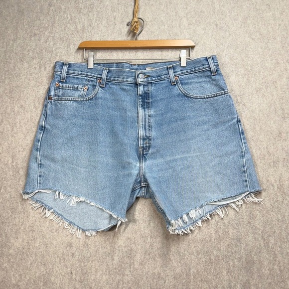 Levi's Other - Levis 505 Mens Size 40 Vintage Light Wash Denim Cutoff Shorts Regular Fit Blue